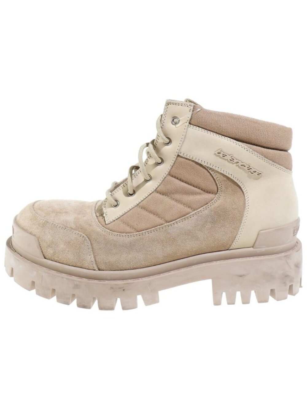 Balenciaga Combat Strike Boots Low Beige